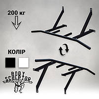 Турнік настінний/надверний чорний гнутий (40 см) Розбірний №2, фото 5