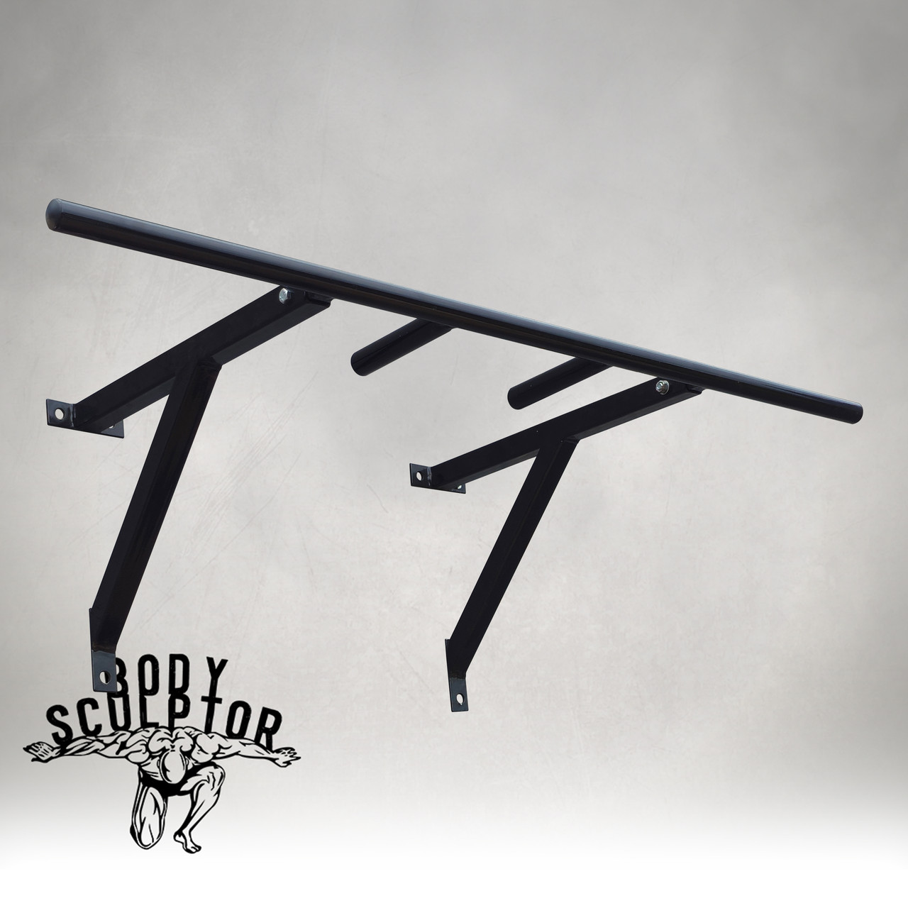 Турнік настінний/надверний чорний рівний (50 см) Розбірний №2, фото 1