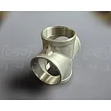 Хрестовина муфтова нержавіюча Ду50 (2") сталь AISI304, внутрішня різьба BSPP, Class 150, 90°, фото 6