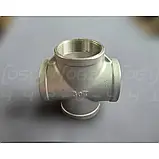 Хрестовина муфтова нержавіюча Ду50 (2") сталь AISI304, внутрішня різьба BSPP, Class 150, 90°, фото 8