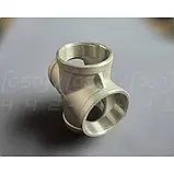 Хрестовина муфтова нержавіюча Ду50 (2") сталь AISI304, внутрішня різьба BSPP, Class 150, 90°, фото 5