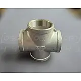 Хрестовина муфтова нержавіюча Ду50 (2") сталь AISI304, внутрішня різьба BSPP, Class 150, 90°, фото 3
