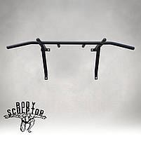 Турнік настінний/надверний чорний гнутий (40 см) Розбірний №3, фото 4