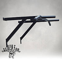 Турнік настінний/надверний чорний гнутий (40 см) Розбірний №3, фото 2