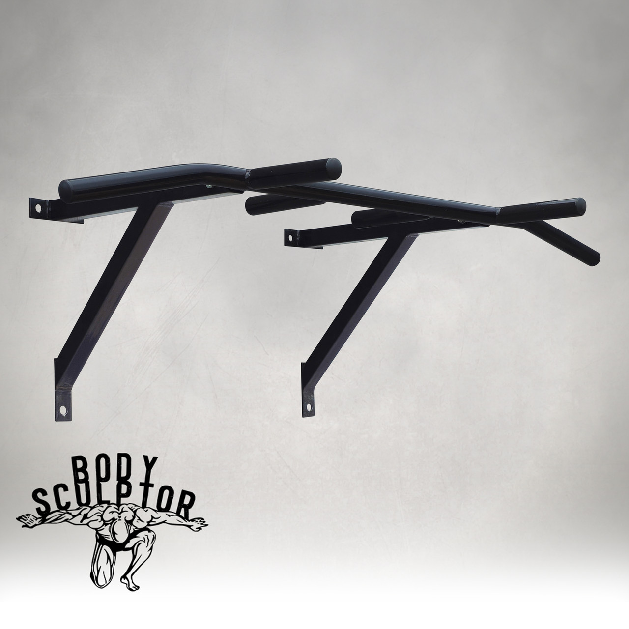 Турнік настінний/надверний чорний гнутий (40 см) Розбірний №3, фото 1