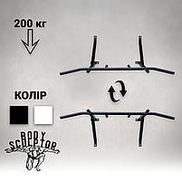 Турнік настінний/надверний чорний гнутий (40 см) Розбірний №3, фото 5