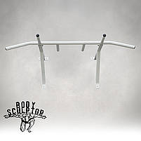 Турнік настінний/надверний білий гнутий (50 см) Розбірний №3, фото 4