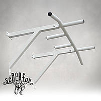 Турнік настінний/надверний білий гнутий (50 см) Розбірний №3, фото 2