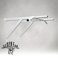 Турнік настінний/надверний білий гнутий (50 см) Розбірний №3, фото 3