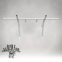 Турнік настінний/надверний білий рівний (50 см) Розбірний №3, фото 3