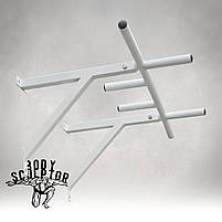 Турнік настінний/надверний білий рівний (50 см) Розбірний №3, фото 2