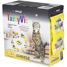 Ласощі вітамінізовані AnimAll TastyVit для котів з сиром, 600 шт (50 пакетів по 12 штук)