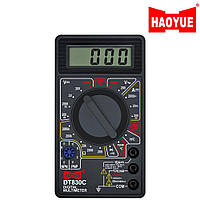 Цифровий мультиметр HAOYUE DT830C Black, 9V, з щупами та термопарою