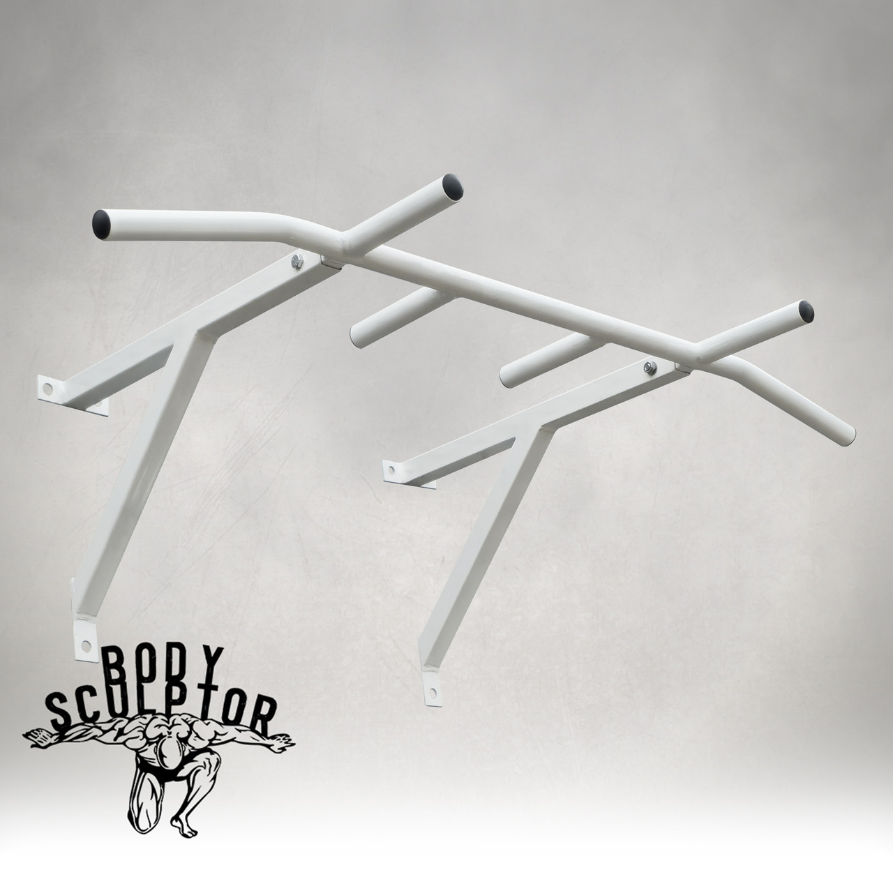 Турнік настінний/надверний білий гнутий (50 см) Розбірний №3, фото 1