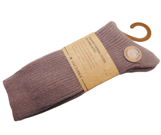 Високі шкарпетки кашемір термо дрібний рубчик 37-41 капучино Ластівка 10728, фото 1