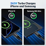 Кабель Acer 240 Вт USB-C 3 м, PD швидка зарядка для ноутбуків, iPhone 15/16, MacBook, iPad, фото 4