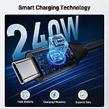 Кабель Acer 240 Вт USB-C 3 м, PD швидка зарядка для ноутбуків, iPhone 15/16, MacBook, iPad, фото 2