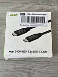 Кабель Acer 240 Вт USB-C 3 м, PD швидка зарядка для ноутбуків, iPhone 15/16, MacBook, iPad, фото 8