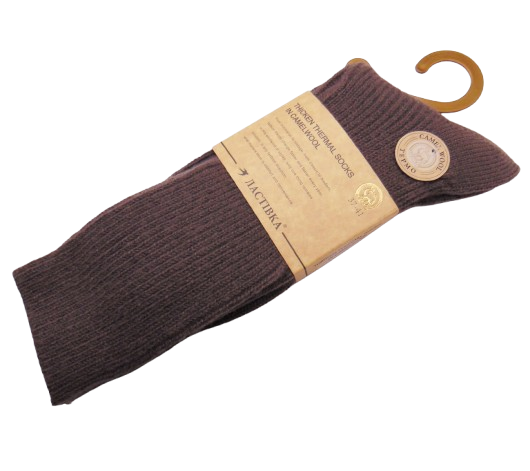 Високі шкарпетки кашемір термо дрібний рубчик 37-41 коричневі Ластівка 10728, фото 1