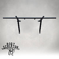 Турнік настінний/надверний чорний рівний (40 см) Розбірний №3, фото 3