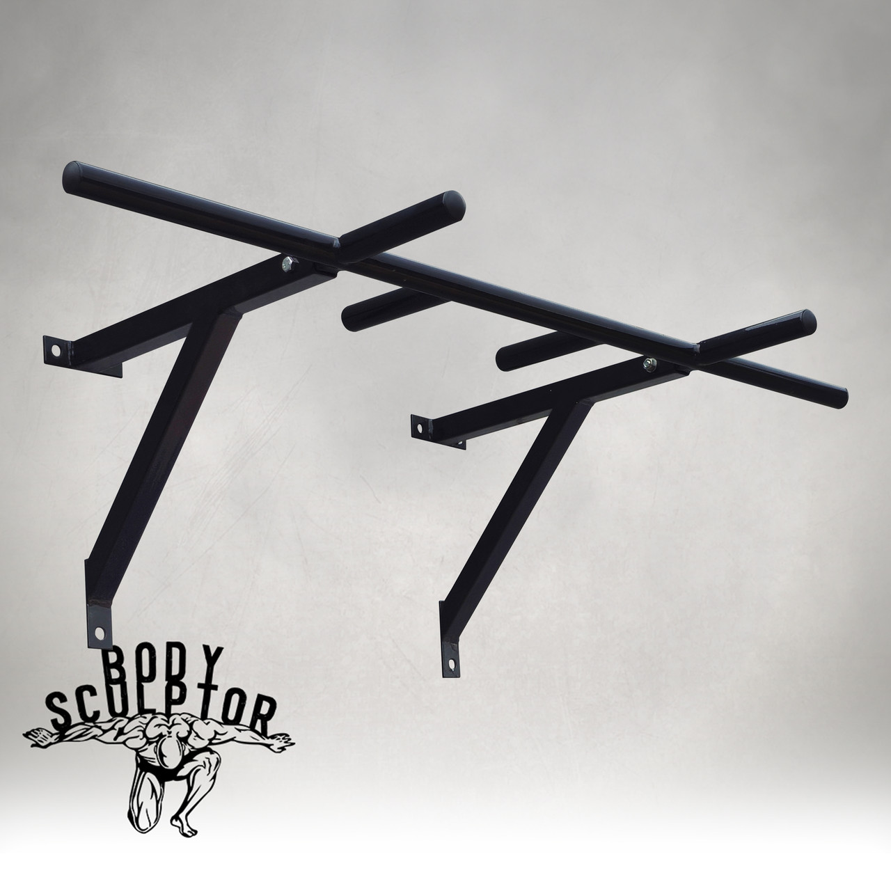 Турнік настінний/надверний чорний рівний (40 см) Розбірний №3, фото 1