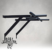 Турнік настінний/надверний чорний рівний (40 см) Розбірний №3, фото 4