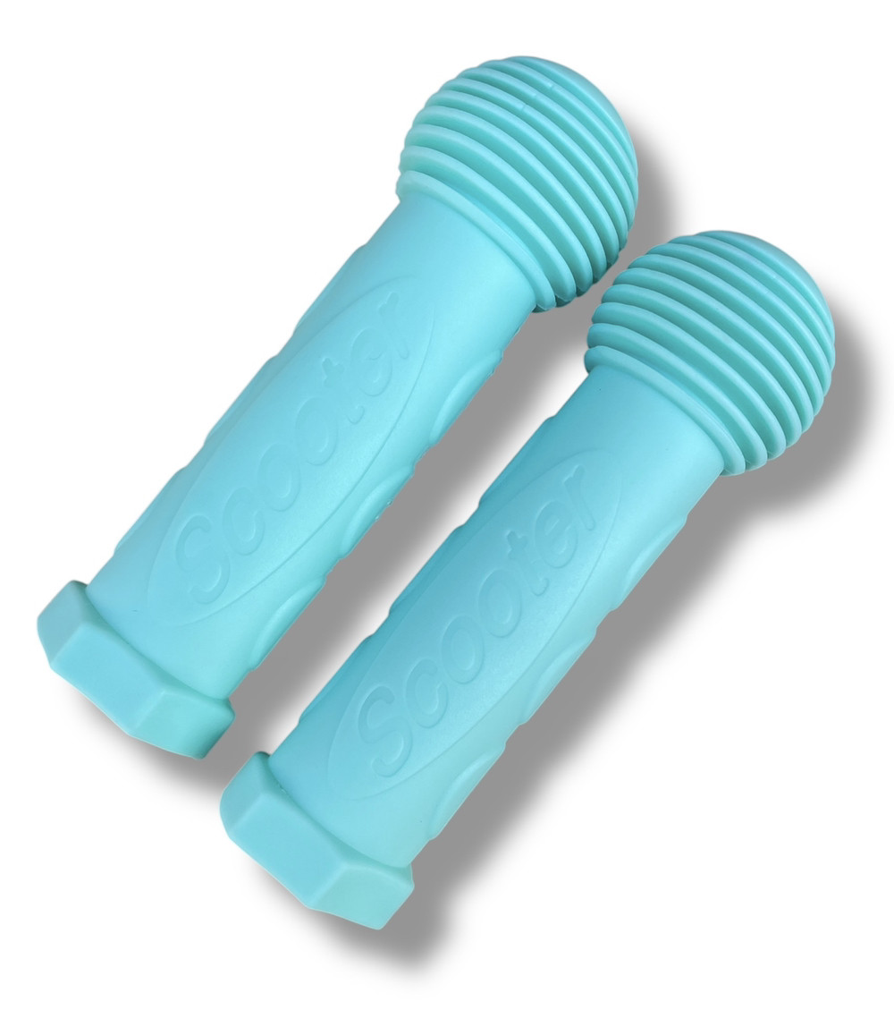 Гріпси дитячі для велосипеда, самоката, біговела Skooter бірюзовий пара, фото 1