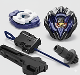 Бейблейд F 722 із запускачем, розбірний дзіг, металева та пластикова накладка – Beyblade 5/6 сезон, фото 2