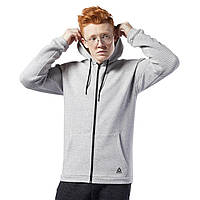 Толстовка чоловіча Reebok Workout Ready Full-Zip Fleece S Сірий (EC0897)