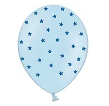 Латексна кулька  BELBAL 12" (30 см) Зірки на блакитному