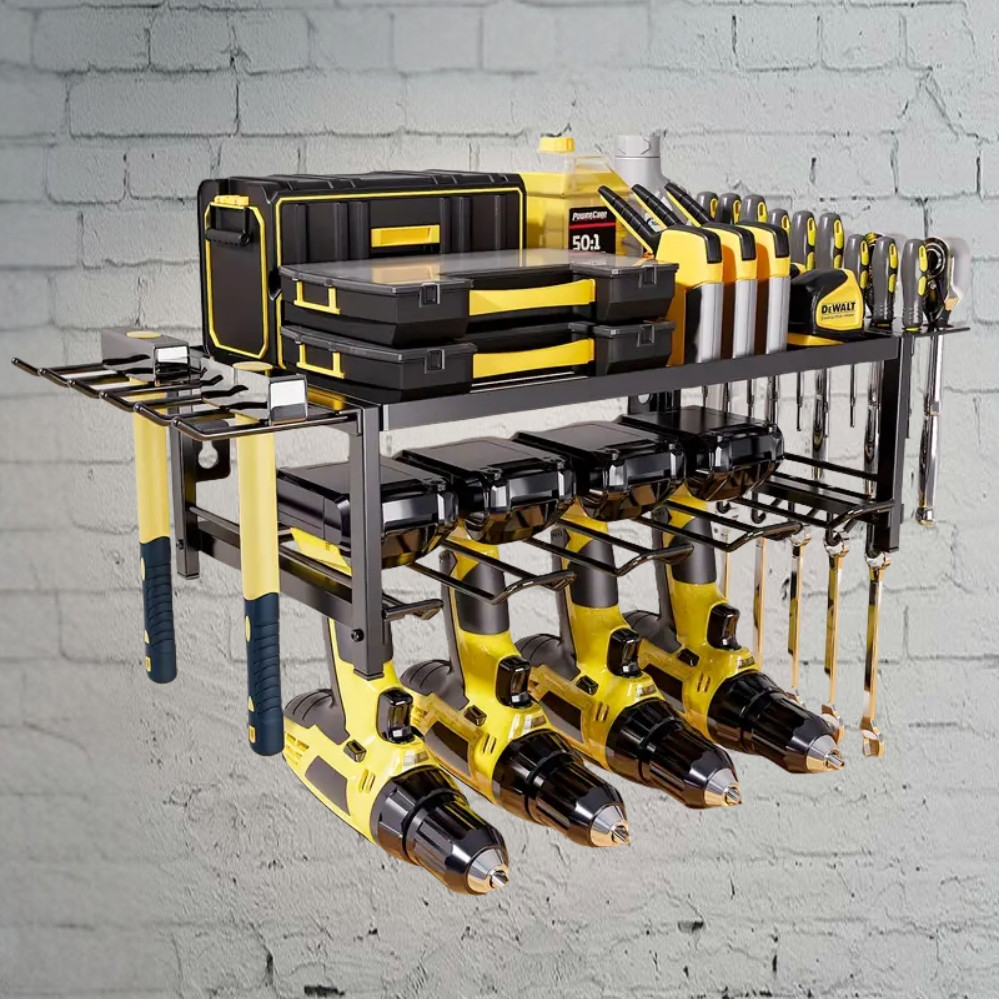 Настінна полиця органайзер для зберігання інструментів MZY-858 металевий стелаж в гараж, фото 1