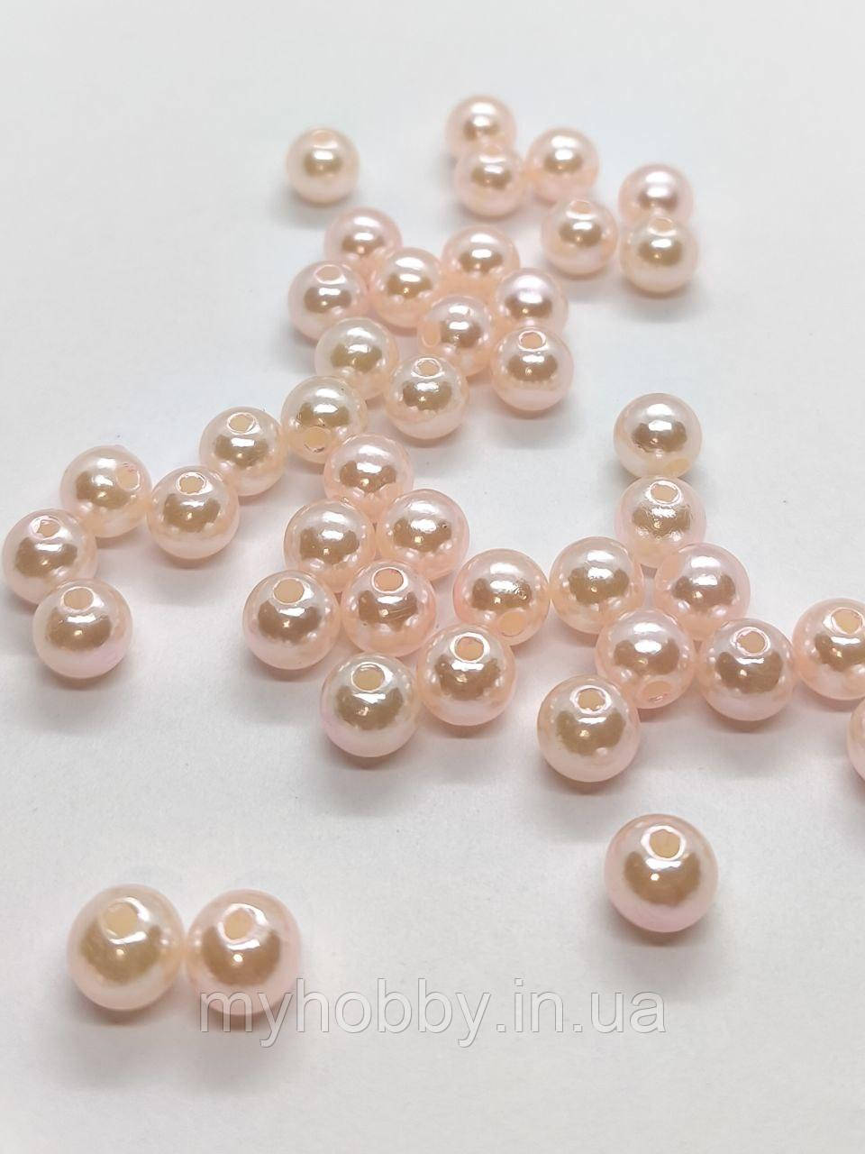 Намистини акрилові 8мм (+-50шт) Кораловий, фото 1