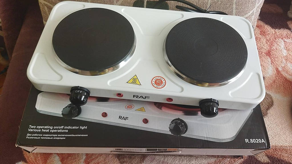 Плита електрична двокомфоркова дискова RAF R8020A/2020A з регулюванням потужностей iC227 - фото покупців 1