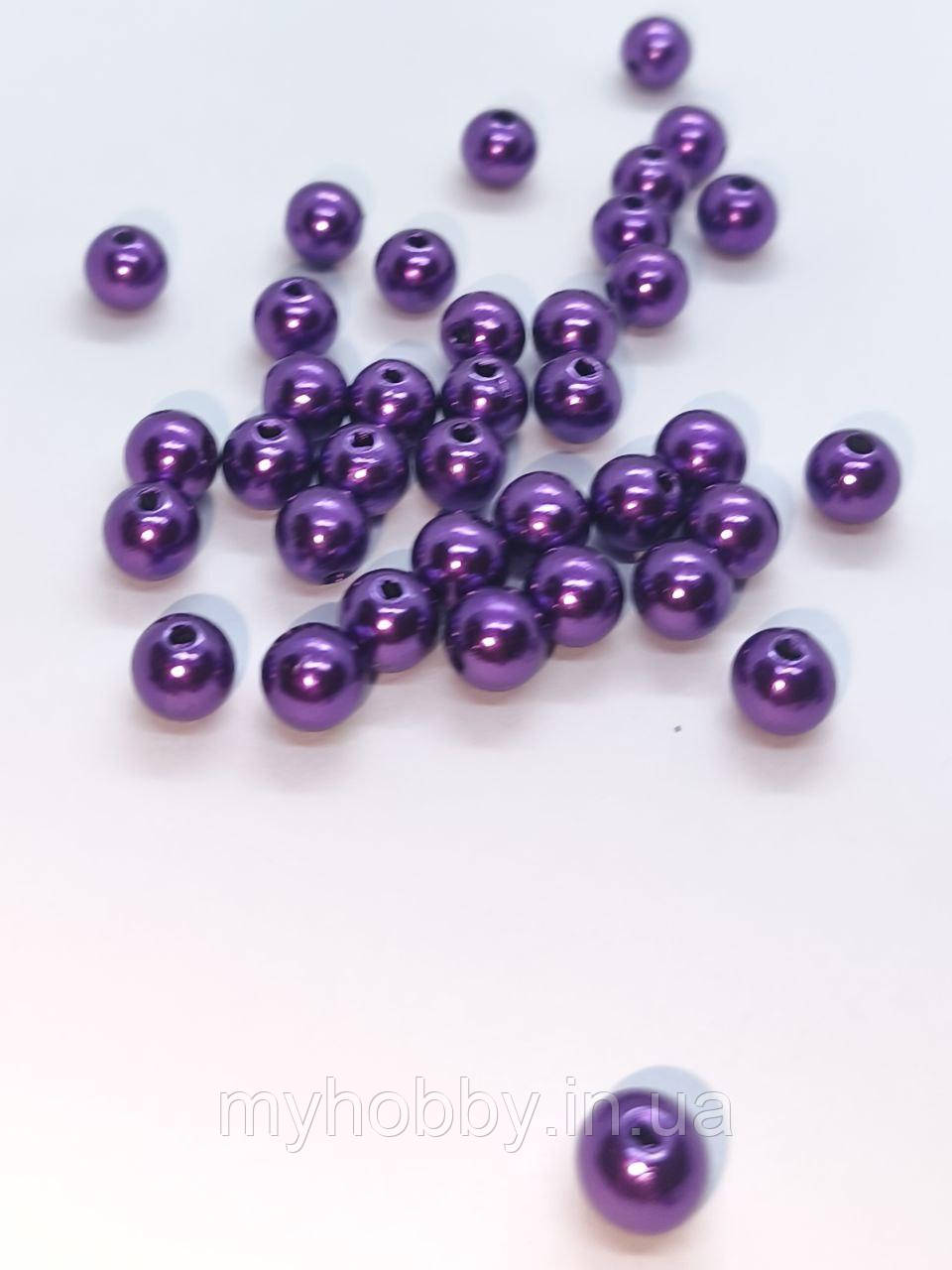 Намистини акрилові 8мм (+-50шт) Фіолетовий, фото 1