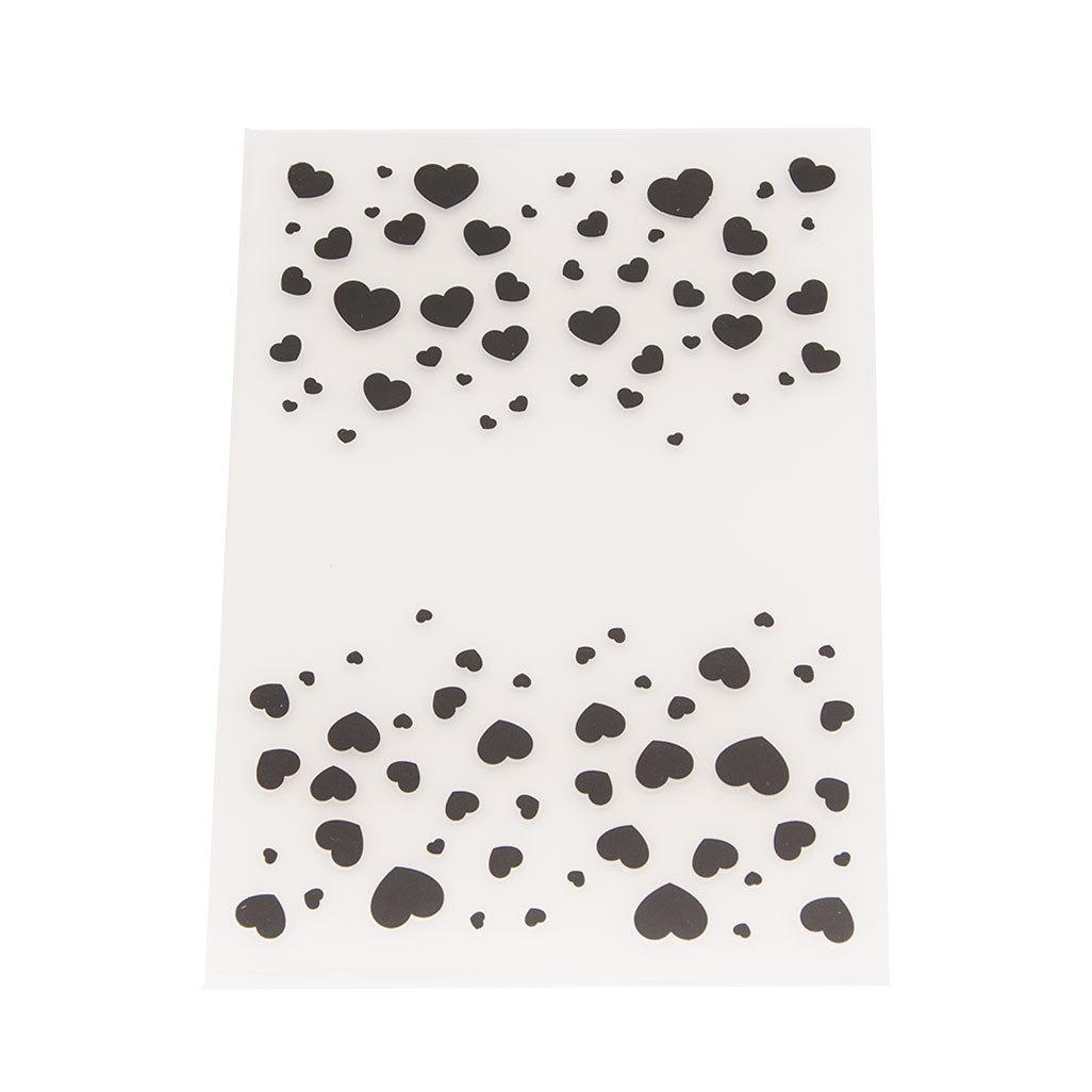 Папка для тиснення паперу картону "Серця" PDT014, фото 1