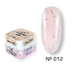 012 FLOWER gel (10 гр.) камуфляжний арт-гель декоративний builder gel з квітками сухоцвітами Lady Arms