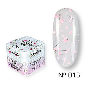 013 FLOWER gel (10 гр.) камуфляжний арт-гель декоративний builder gel з квітками сухоцвітами Lady Arms