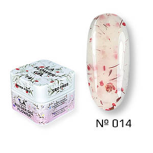 014 FLOWER gel (10 гр.) камуфляжний арт-гель декоративний builder gel з квітками сухоцвітами Lady Arms