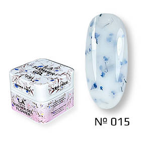 015 FLOWER gel (10 гр.) камуфляжний арт-гель декоративний builder gel з квітками сухоцвітами Lady Arms