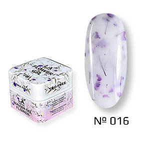 016 FLOWER gel (10 гр.) камуфляжний арт-гель декоративний builder gel з квітками сухоцвітами Lady Arms