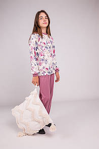 Підліткова піжама Троянда для дівчинки інтерлок-пеньє