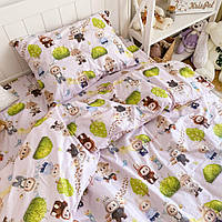 Дитяча півтораспальна постільна білизна KrisPol, ранфорс 79127, "Лабубу" (рожева)