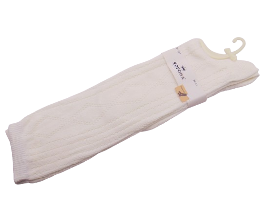 Гольфи трикотажні з візерунком 36-41 білі Корона 667, фото 1