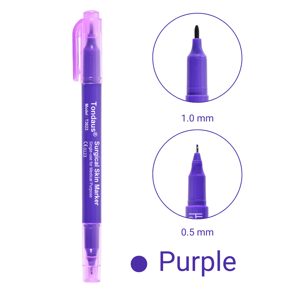 Маркер двосторонній з лінійкою (для косметології, татуажу, перманентного макіяжу)