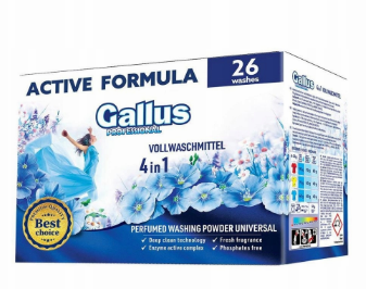 Пральний порошок у коробці Gallus Універсальний 1,3 кг 4 в 1 4251415303651