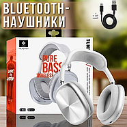 Накладні Bluetooth навушники з підтримкою картки пам'яті i18-BT Білий, фото 2
