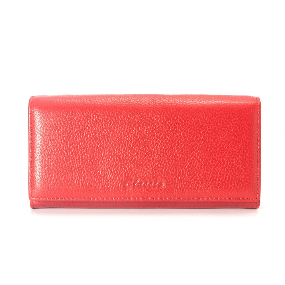 Гаманець жіночий шкіряний Cosscroll. Жіночий гаманець клатч із натуральної шкіри Червоний, фото 1