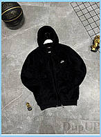 Зимова кофта чорна Nike толстовка на замку тепла чоловіча кельма спортивна для активного відпочинку та повсякденного носіння