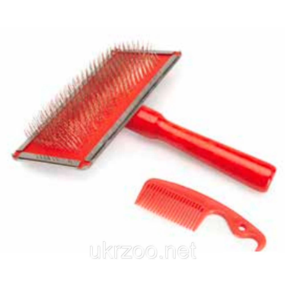 Набір пуходерка зі штифтами з нержавіючої сталі + гребінець, 11,5x6,5x13,5 см, L 12 шт/уп (ціна за 1 шт.), фото 1