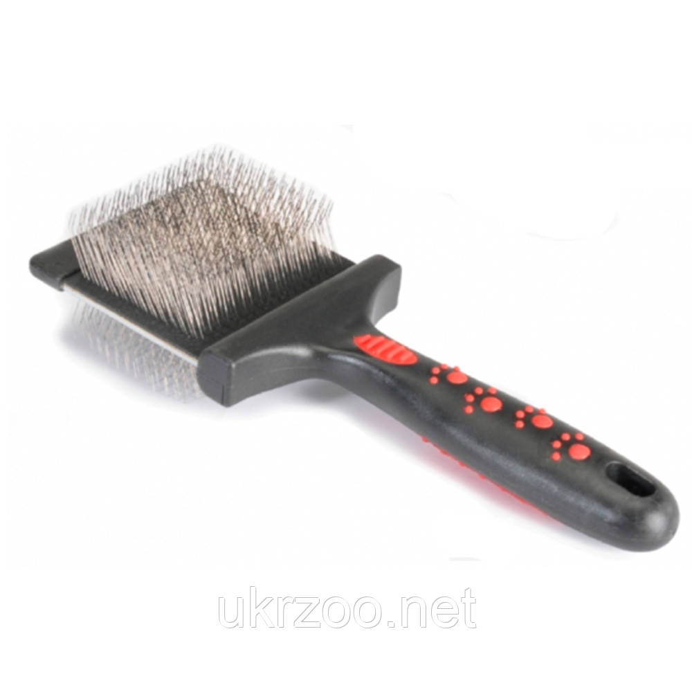 Подвійна пуходерка зі штифтами із сталі,  11x7 см, MD 12 шт/уп  (ціна за 1 шт.), фото 1